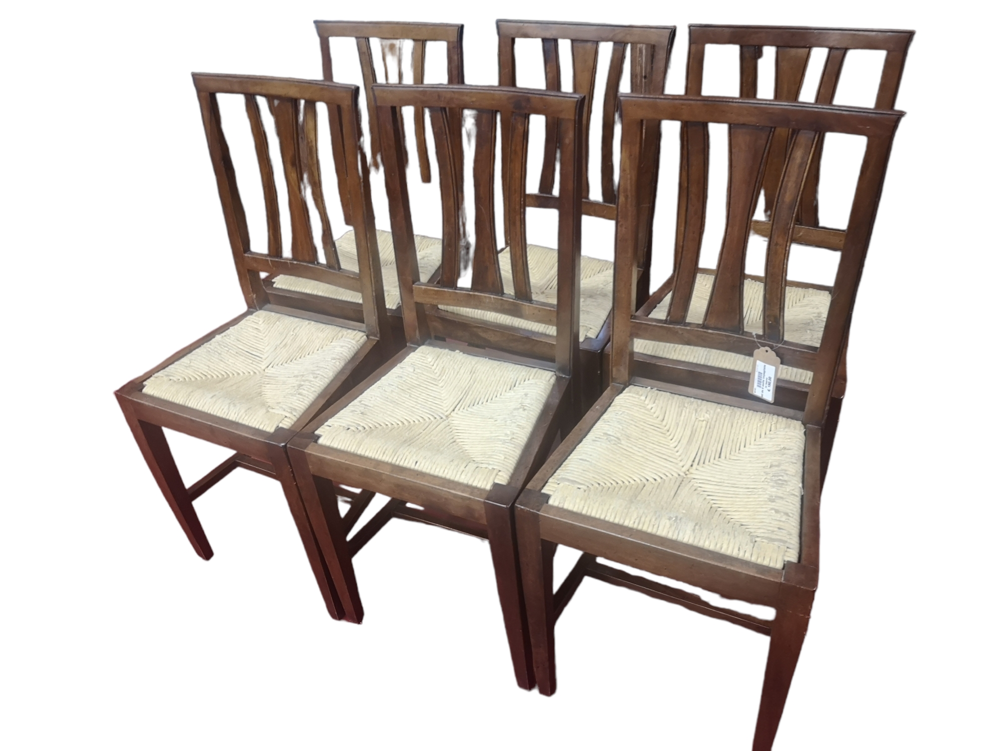 set da 6 sedie impagliate in legno 