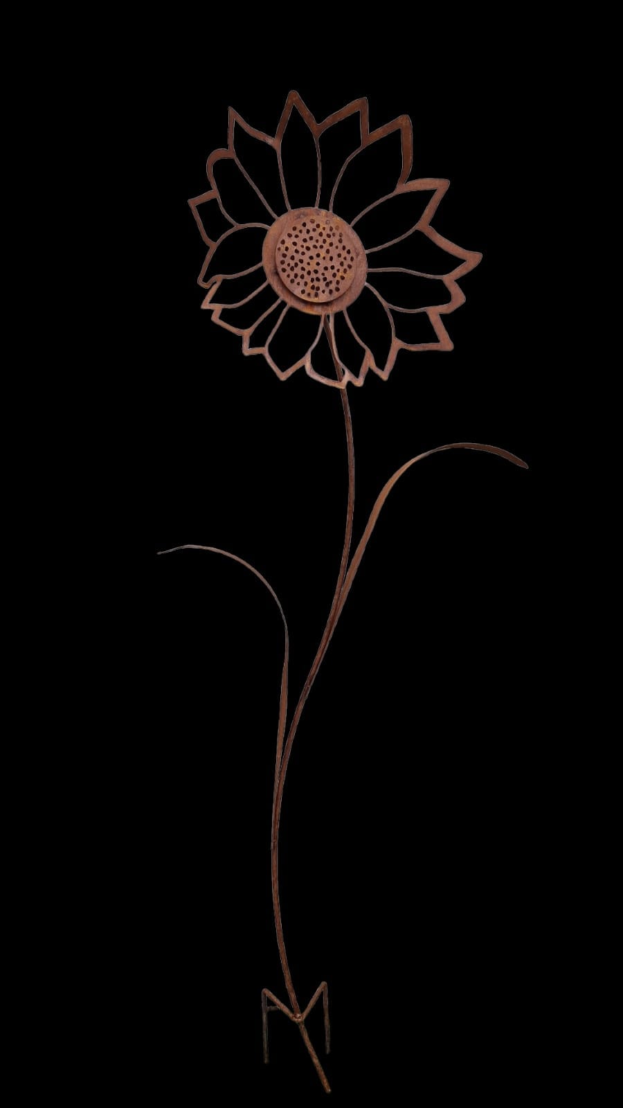 3 Girasoli Decorativi Da Giardino In Stile Rustico - Decorazioni Esterno In Ferro Arrugginito - Foto 6